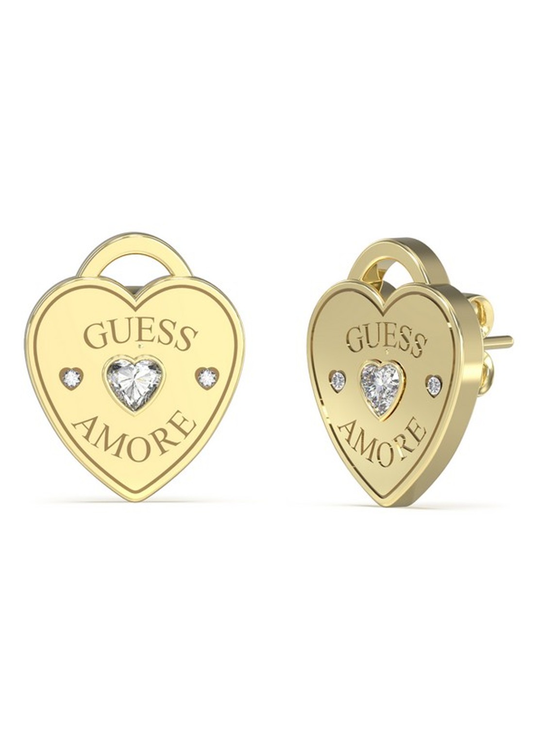 GUESS Oorstekers met kristal JUBE05058JWYGT-U    - voorkant goud