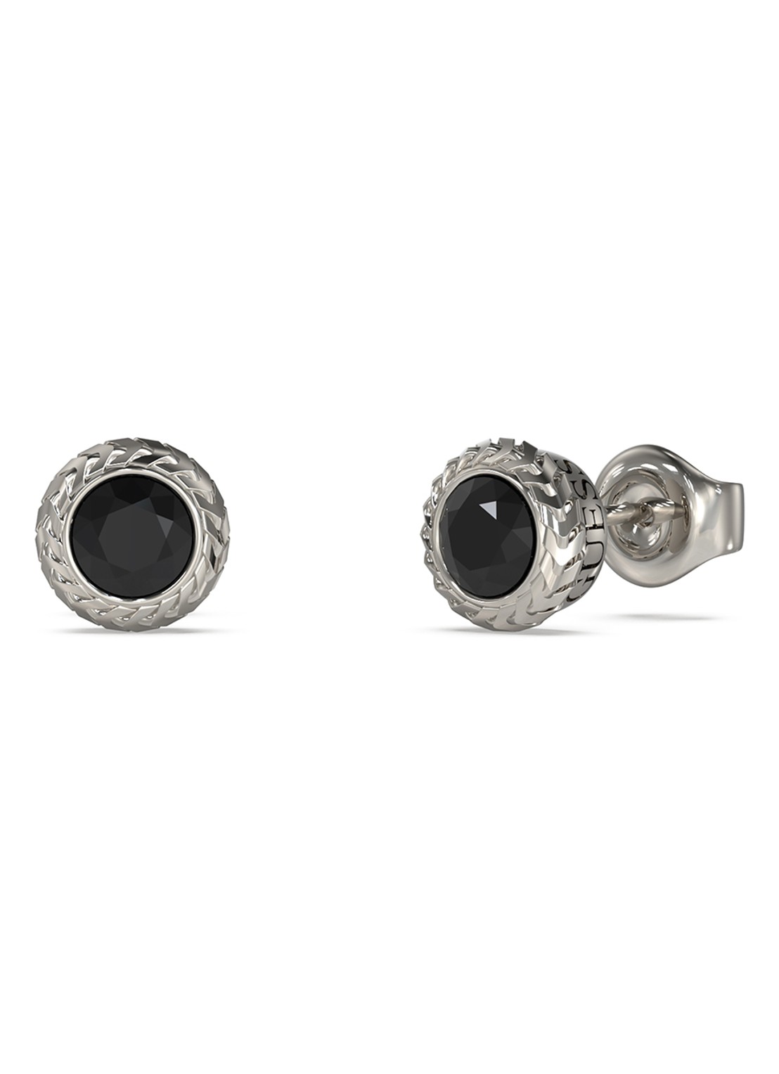GUESS Oorstekers met kristal JUME05022JWSTBKT-U  - voorkant zilver