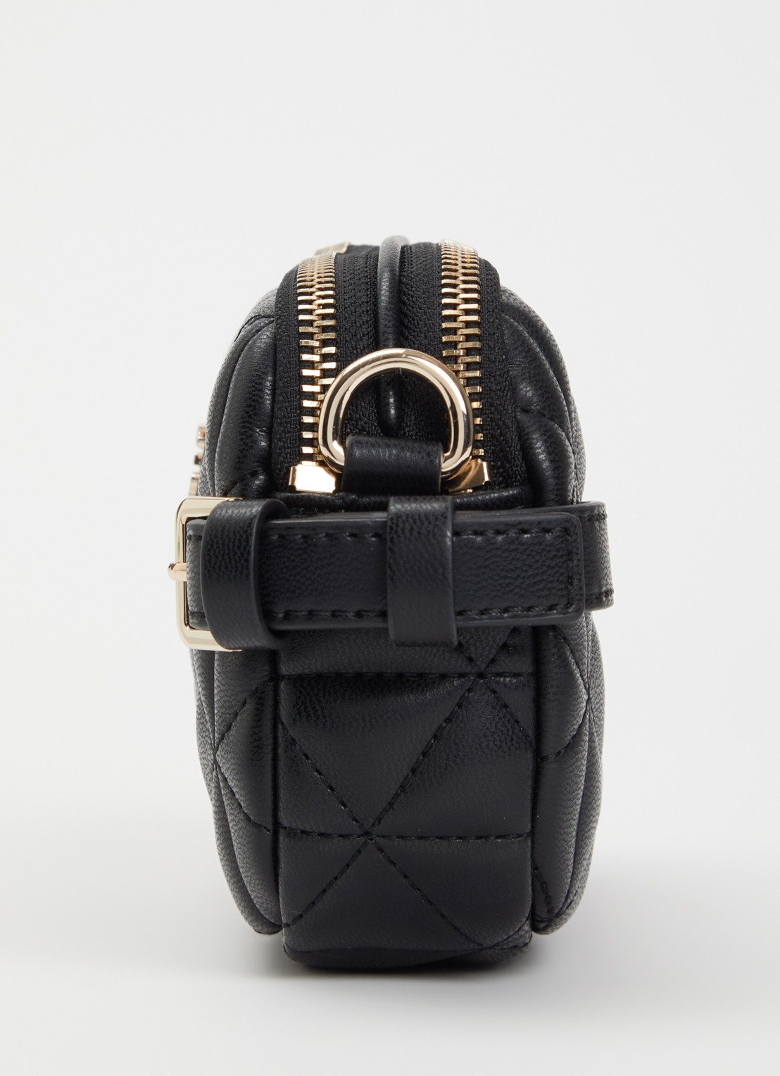 GUESS Paisleigh Mini crossbodytas met quilt patroon - detail 4 zwart