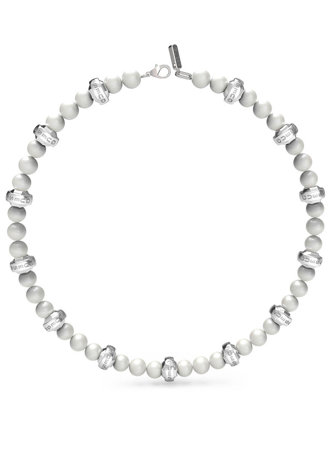 GUESS Parelketting JUMN04068JWSTWIT-U  - voorkant zilver