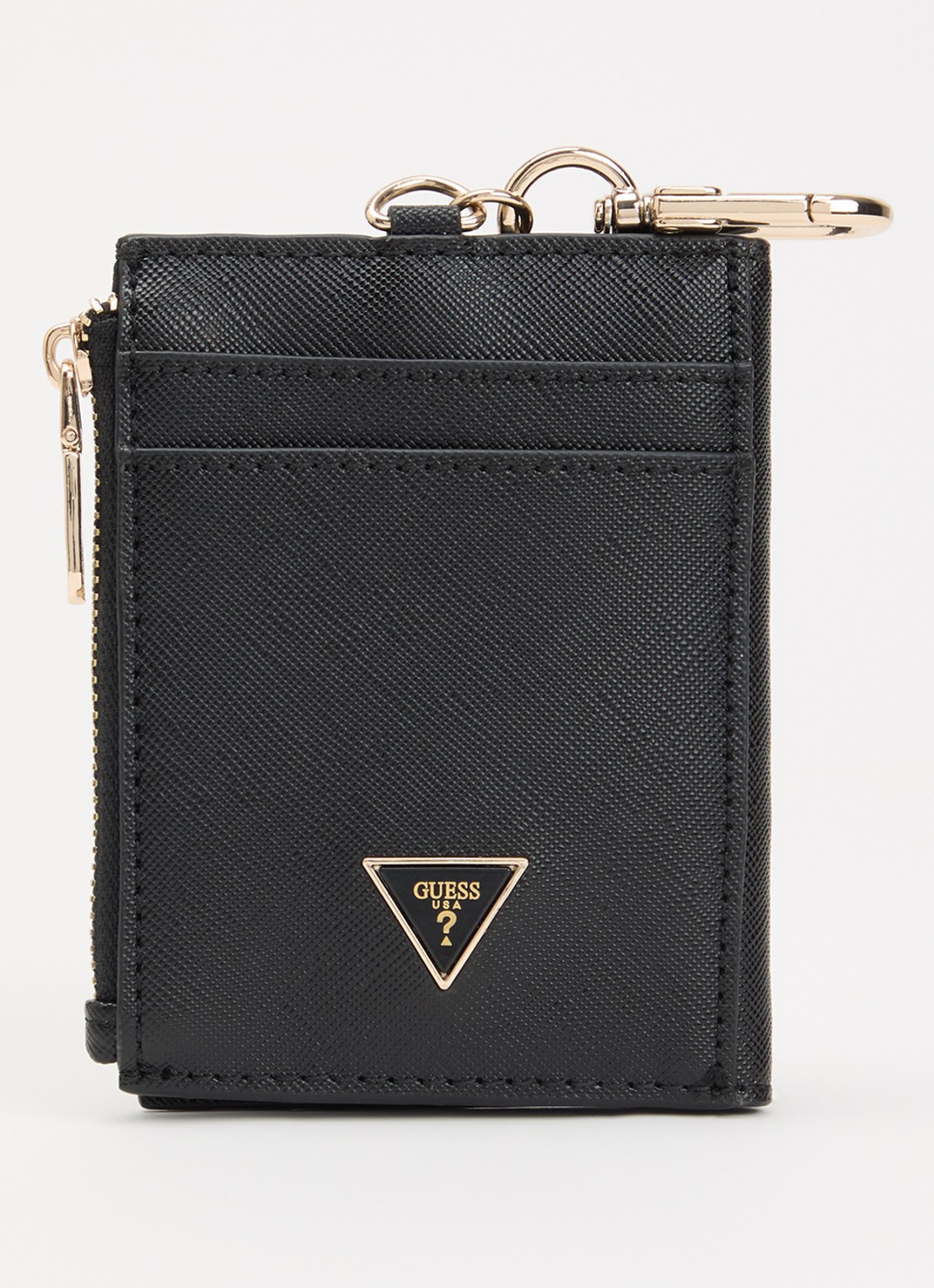 GUESS Pasjeshouder met logo - voorkant zwart