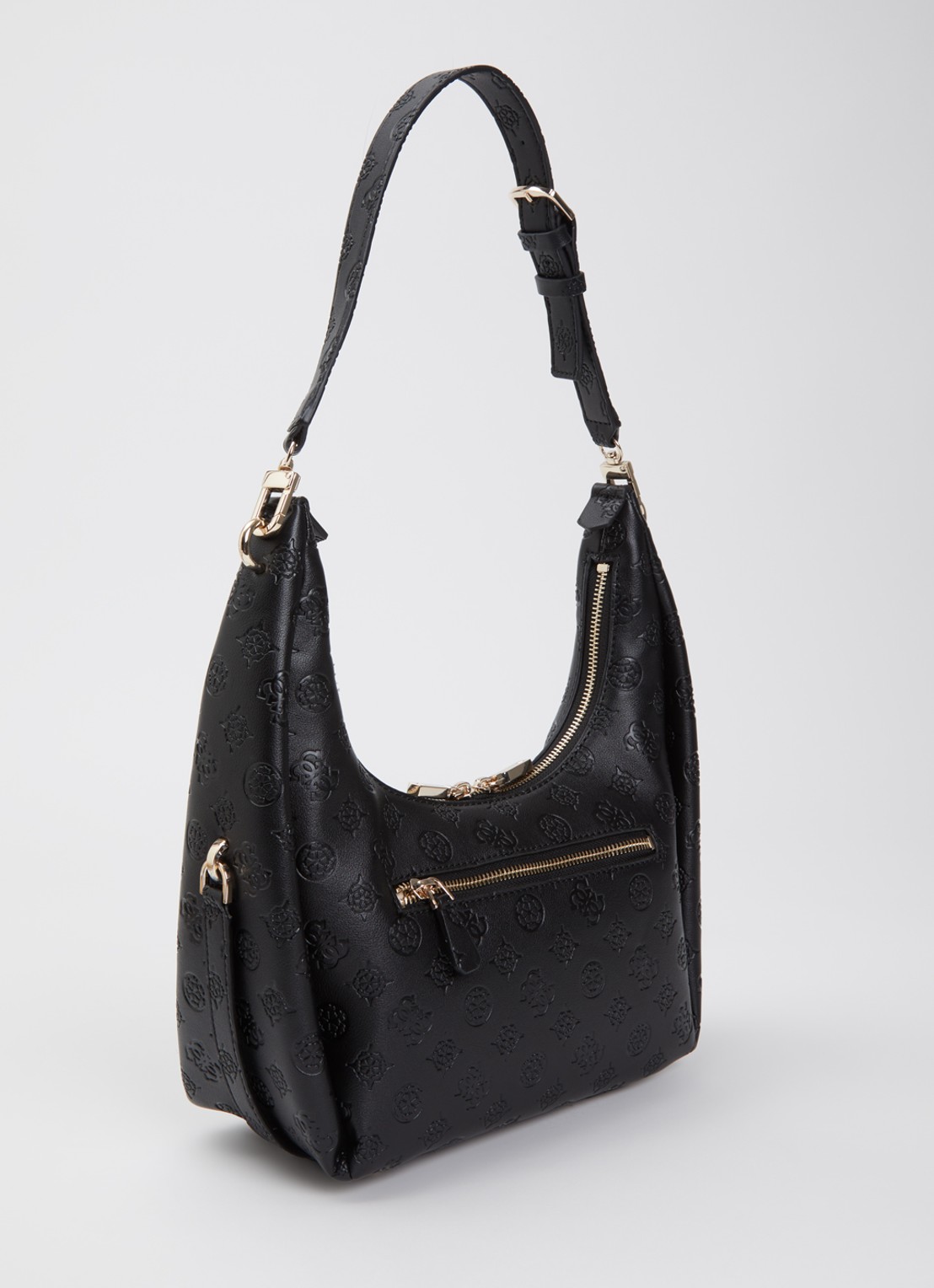 GUESS Phoebe schoudertas met logoprint - achterkant 6 zwart