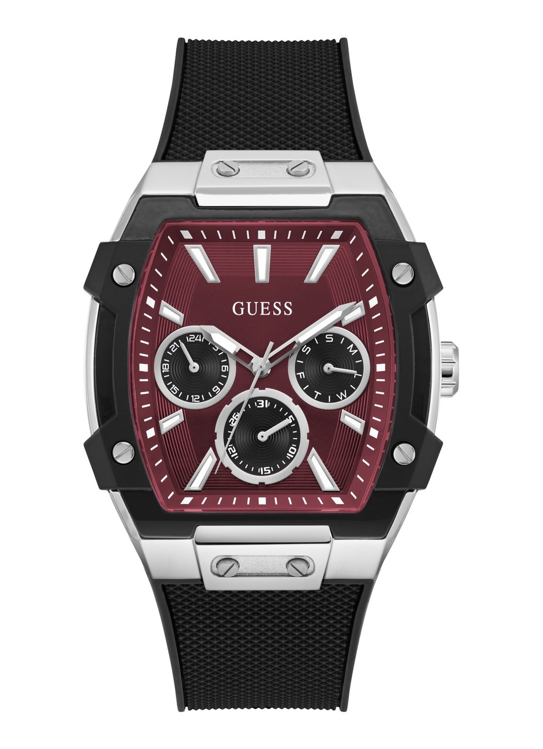 GUESS Phoenix horloge GW0956G1 - voorkant 4 zilver