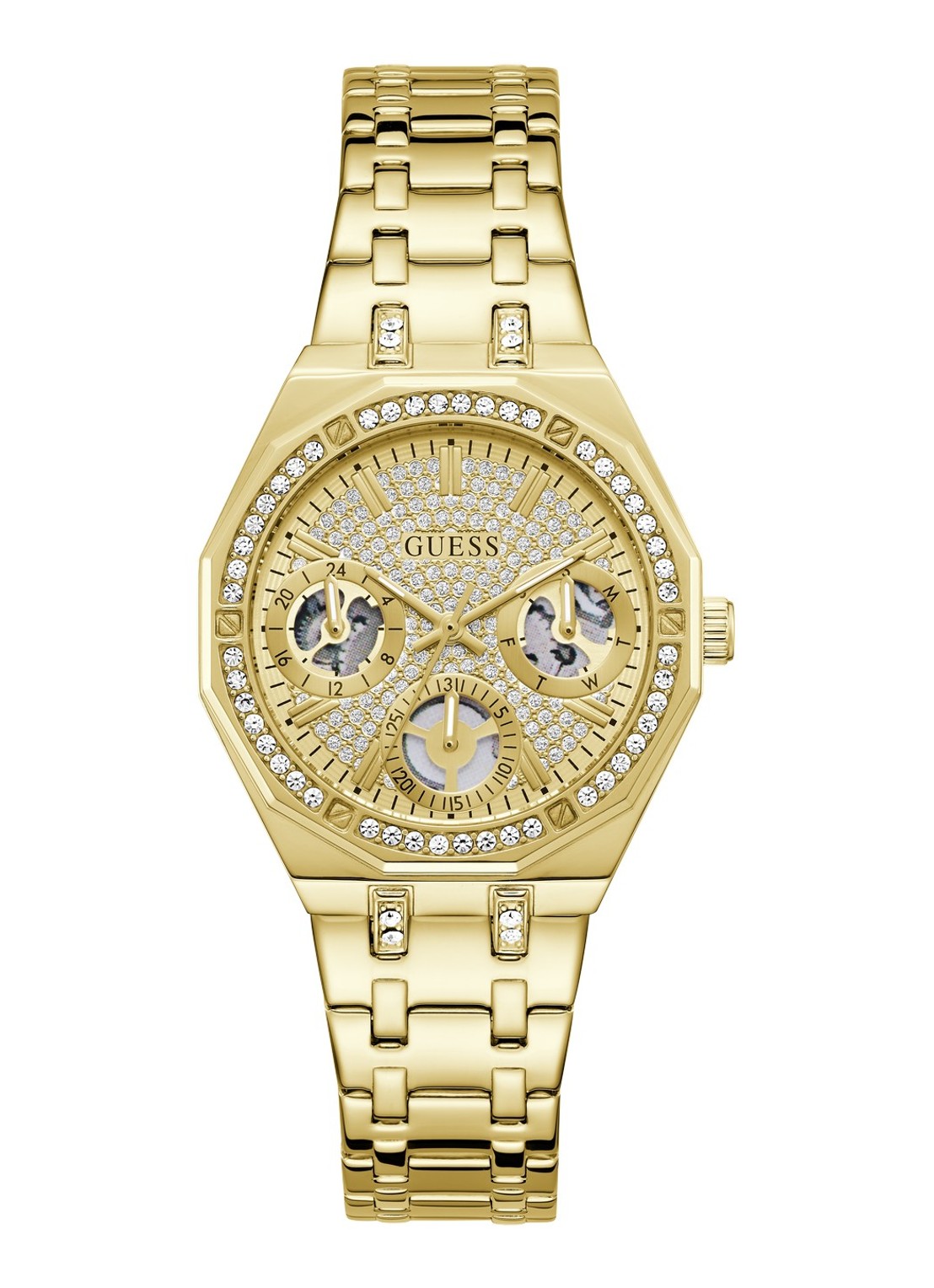 GUESS Quinn horloge GW0988L2 - voorkant goud