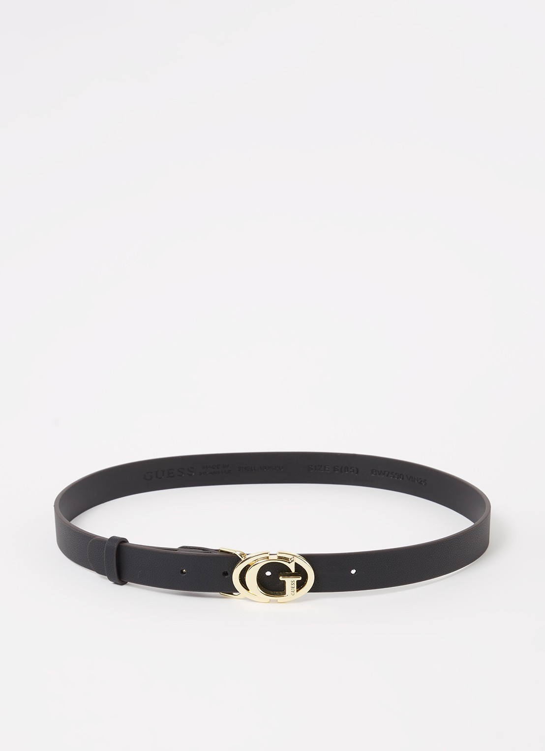 GUESS Riem met logo - voorkant zwart