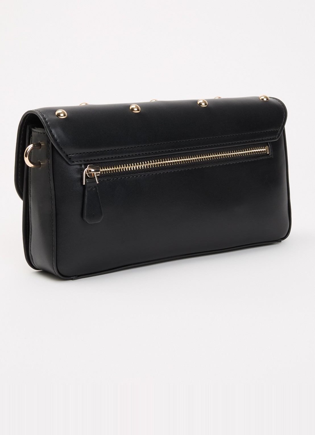 GUESS Sadie clutch met afneembare schouderriem en studs - achterkant 4 zwart