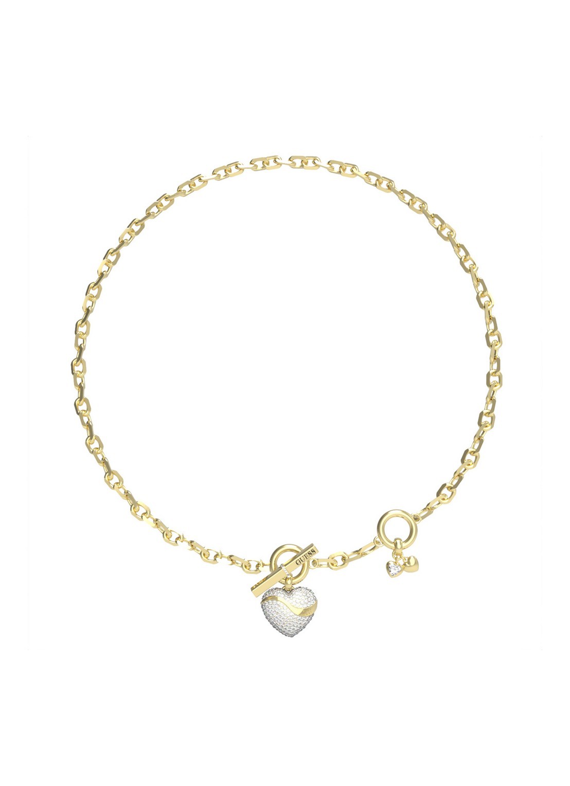 GUESS Schakelketting met kristal JUBN04494JWYGT-U - voorkant goud