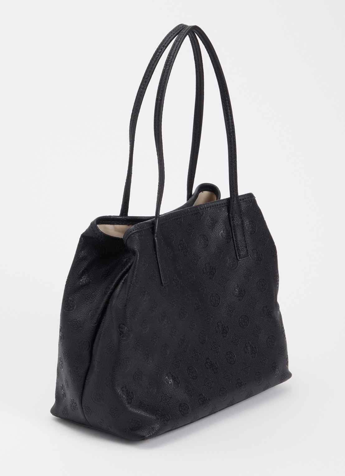 GUESS Victtoria shopper met logoprint en uitneembaar etui - achterkant 2 zwart