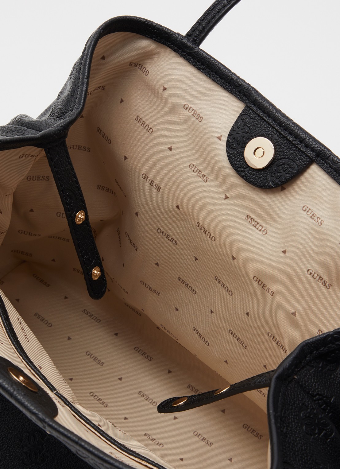 GUESS Victtoria shopper met logoprint en uitneembaar etui - detail 3 zwart
