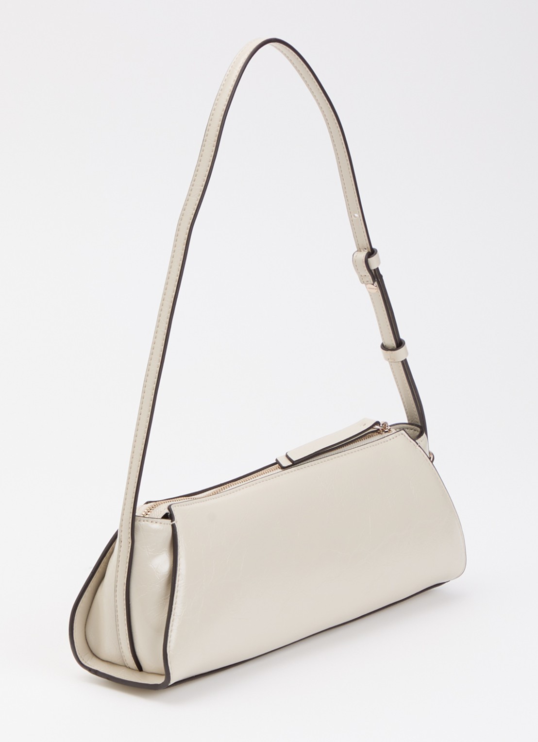 GUESS Xena handtas met logo  - achterkant taupe
