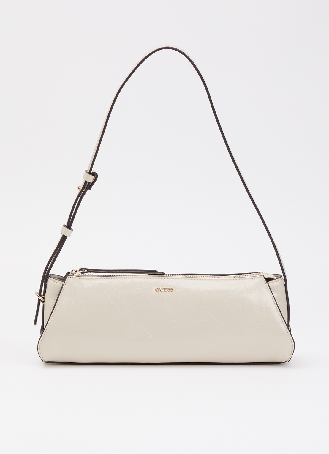 GUESS Xena handtas met logo  - voorkant 2 taupe