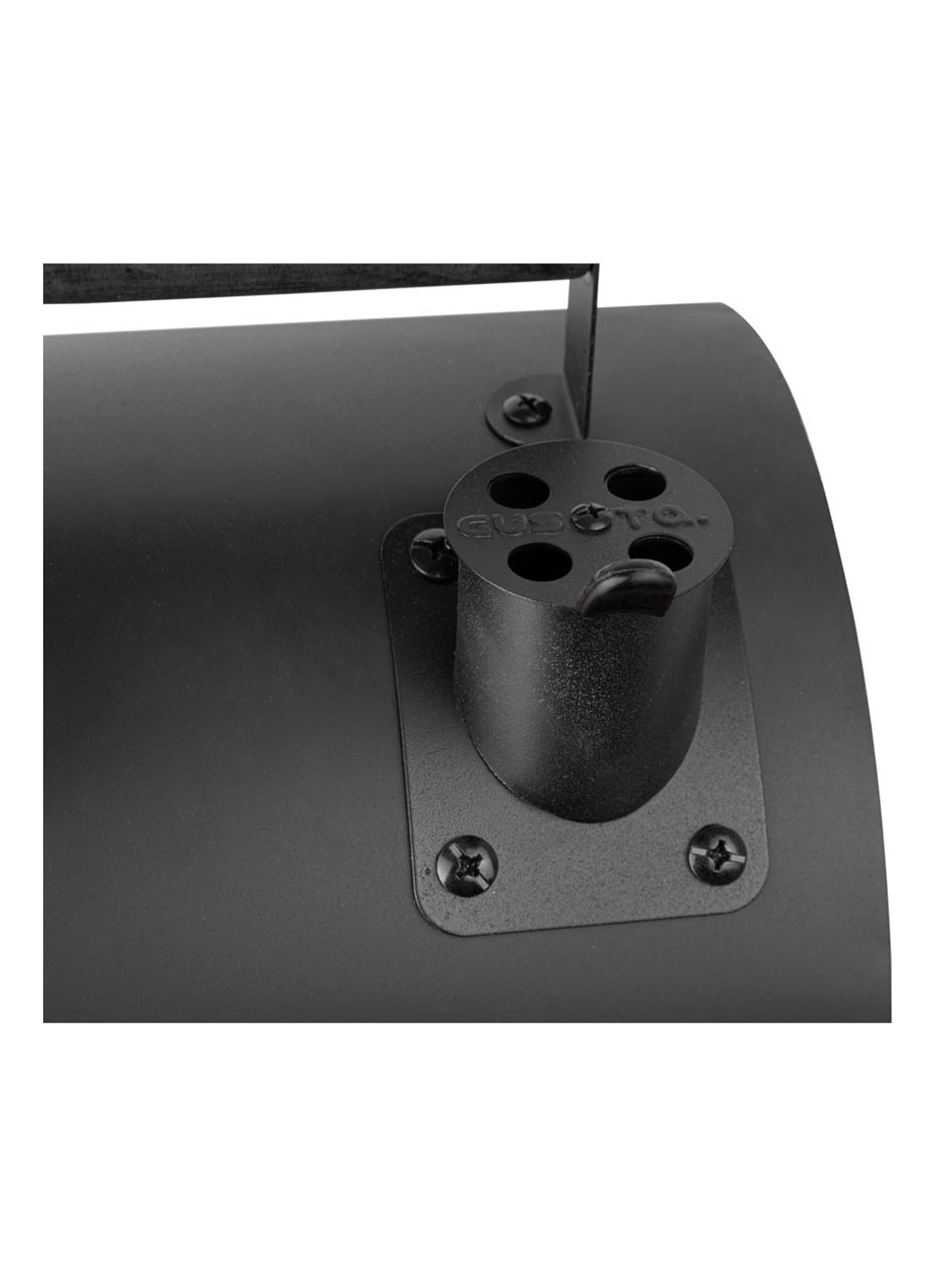 Gusta Smoker & Grill King 2-in-1 rookoven & houtskool barbecue - voorkant 3 zwart