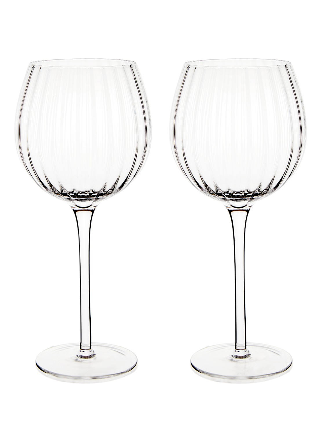 Gusta Wijnglas 450 ml set van 2 - voorkant 2 transparant