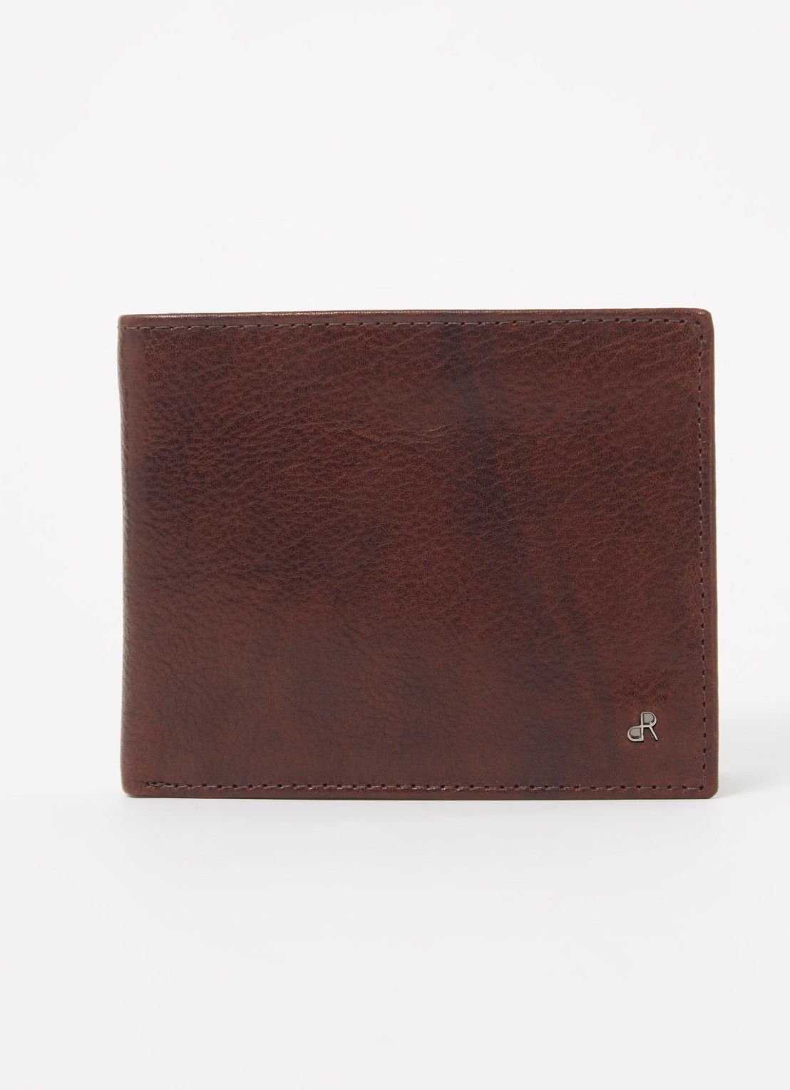 H.J. de Rooy Amsterdam Billfold portemonnee van leer - voorkant donkerbruin