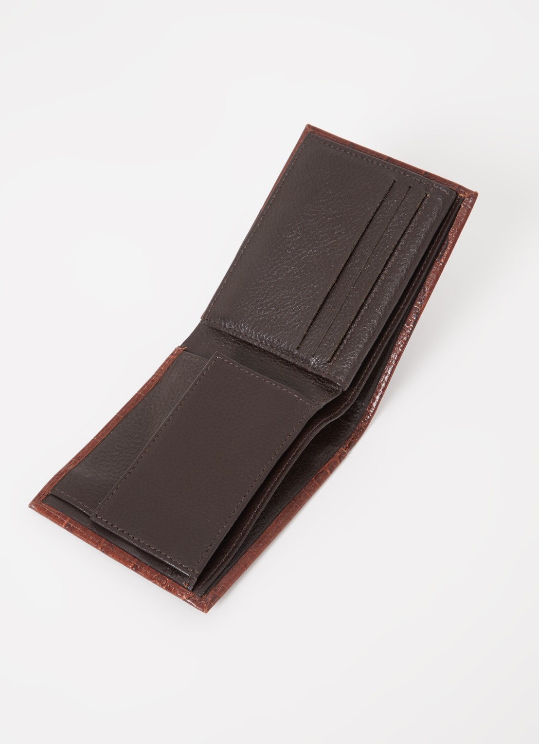 H.J. de Rooy Portemonnee van leer - detail 2 cognac