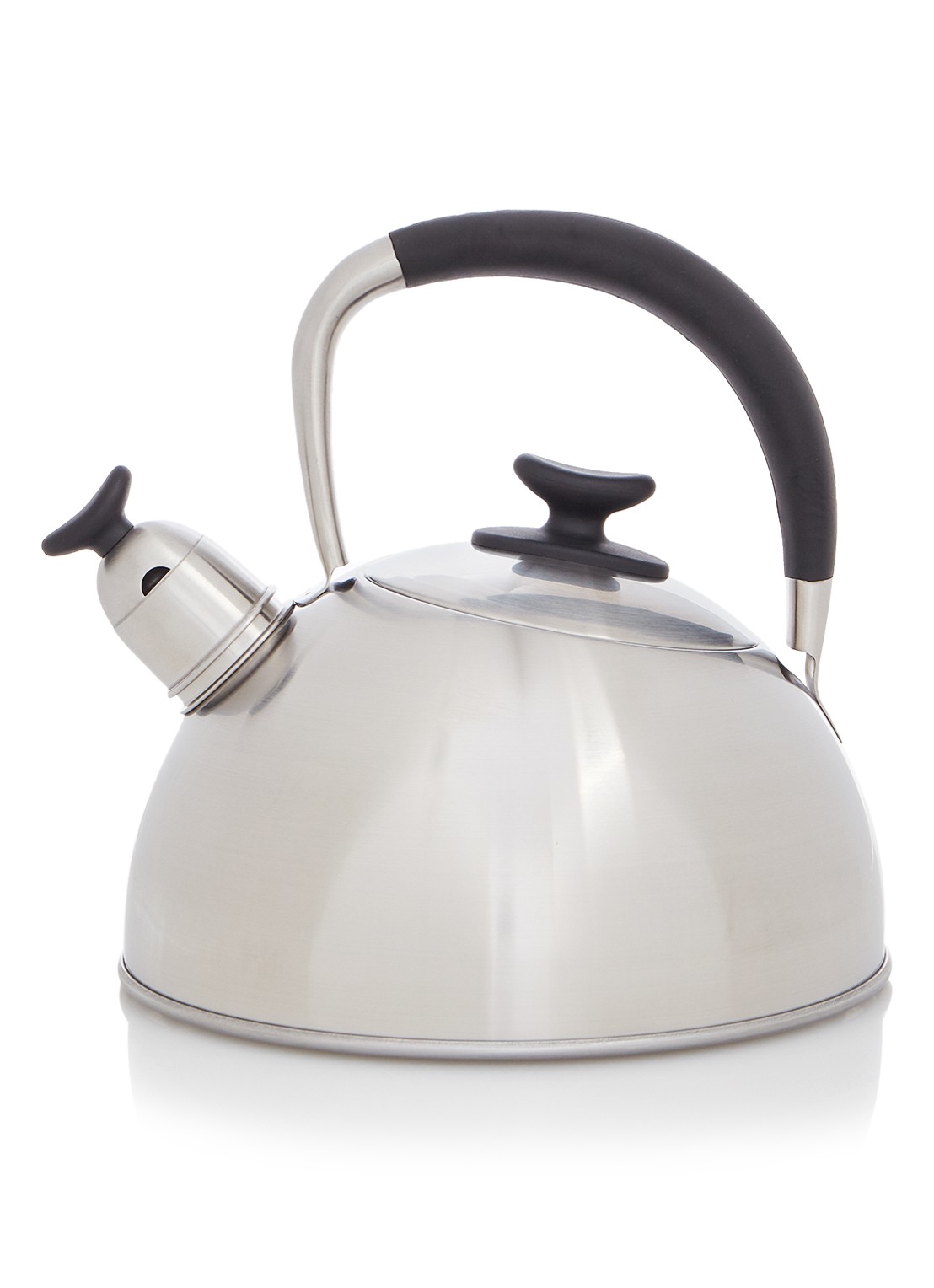 Habonne Forte fluitketel 2 liter - voorkant zilver