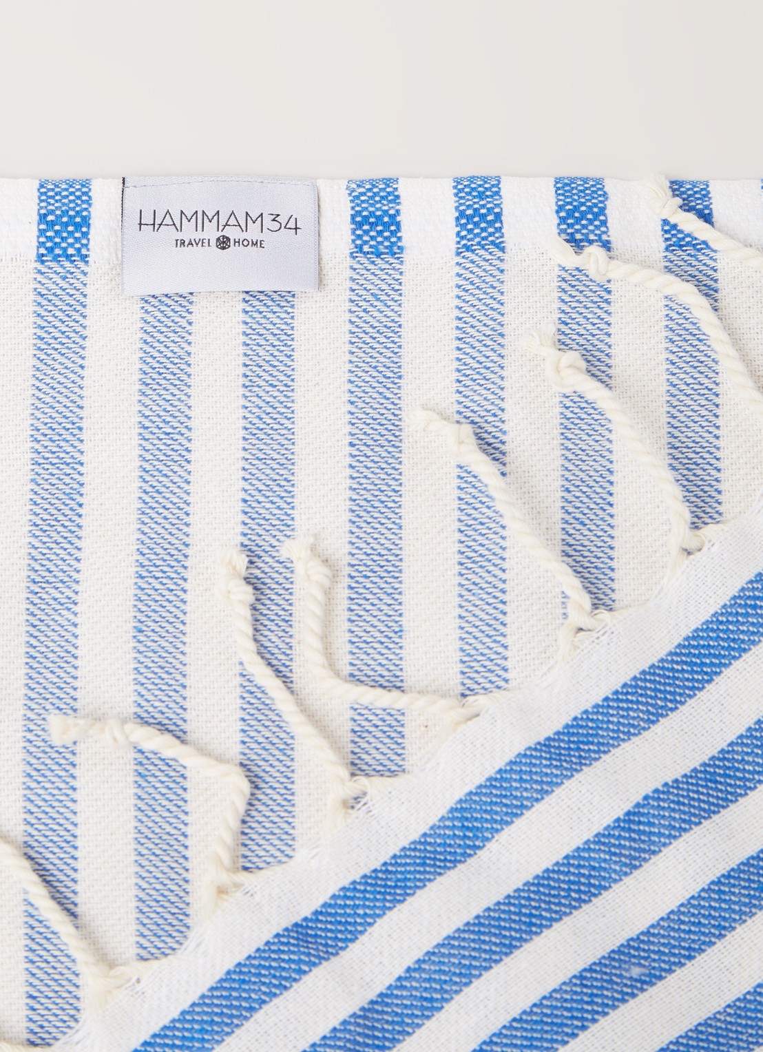 Hammam34 Succulent Love Hammam strandlaken 170 x 90 cm - detail blauw
