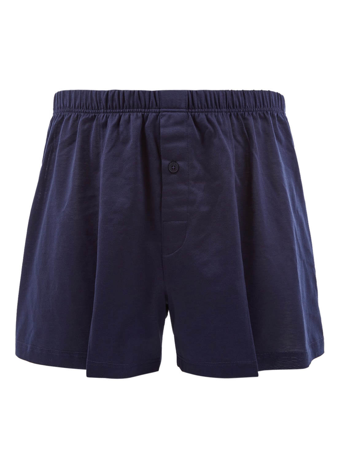 Hanro Boxershort van gemerceriseerd katoen - voorkant donkerblauw