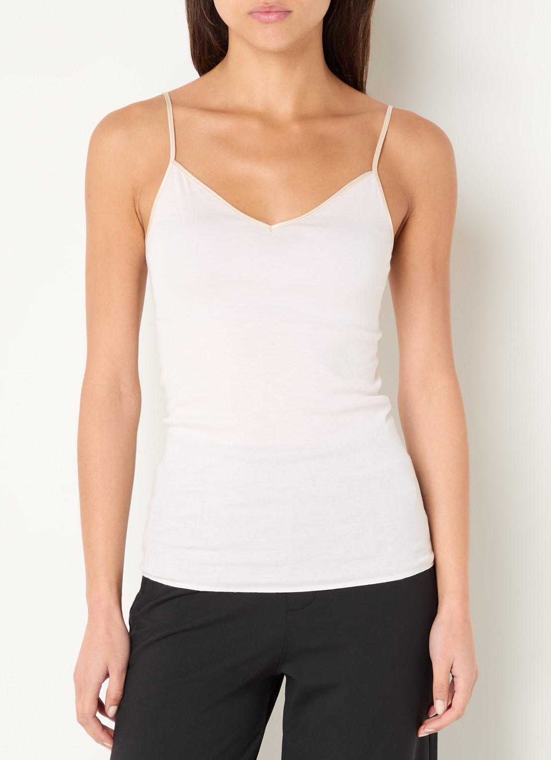 Hanro Cotton Seamless tanktop - detail 3 lichtroze