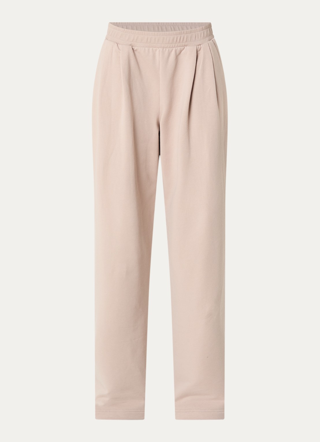 Hanro High waist wide fit loungebroek met steekzakken - voorkant 2 beige