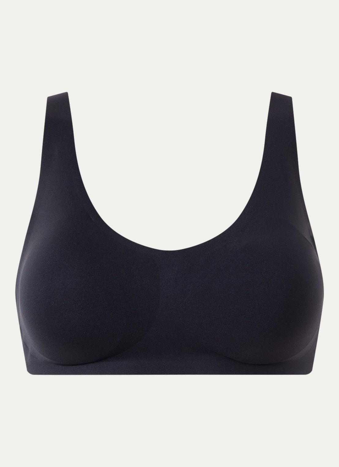 Hanro Invisible Touch bralette zonder vulling - voorkant zwart