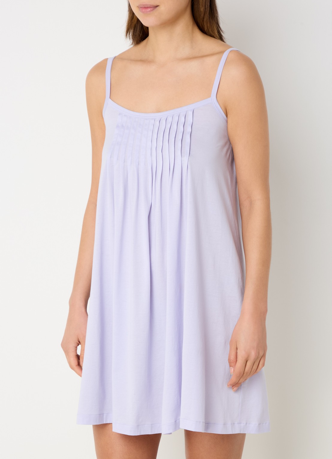 Hanro Juliet slipdress met plooidetail - detail 2 paars