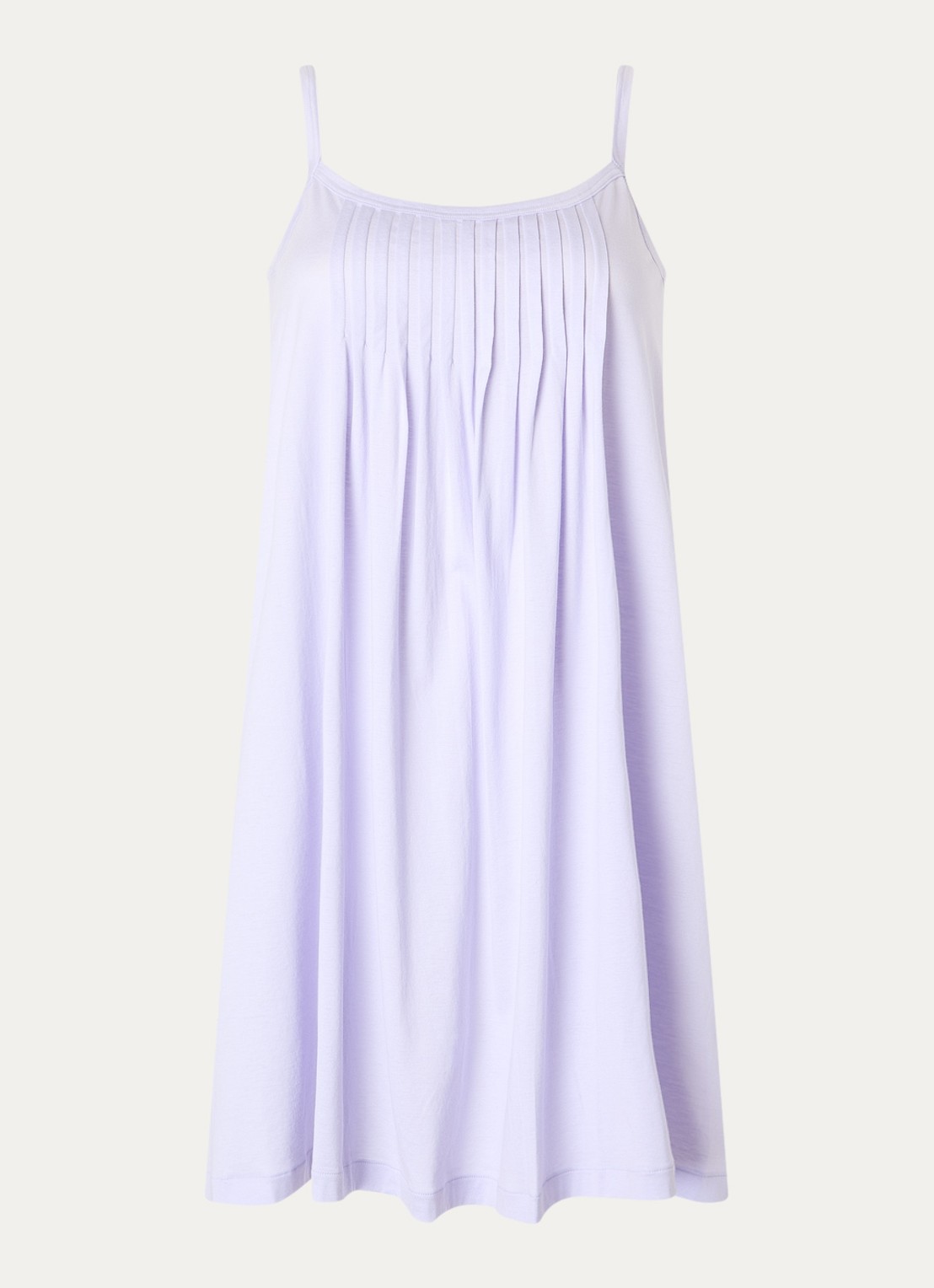 Hanro Juliet slipdress met plooidetail - voorkant 3 paars