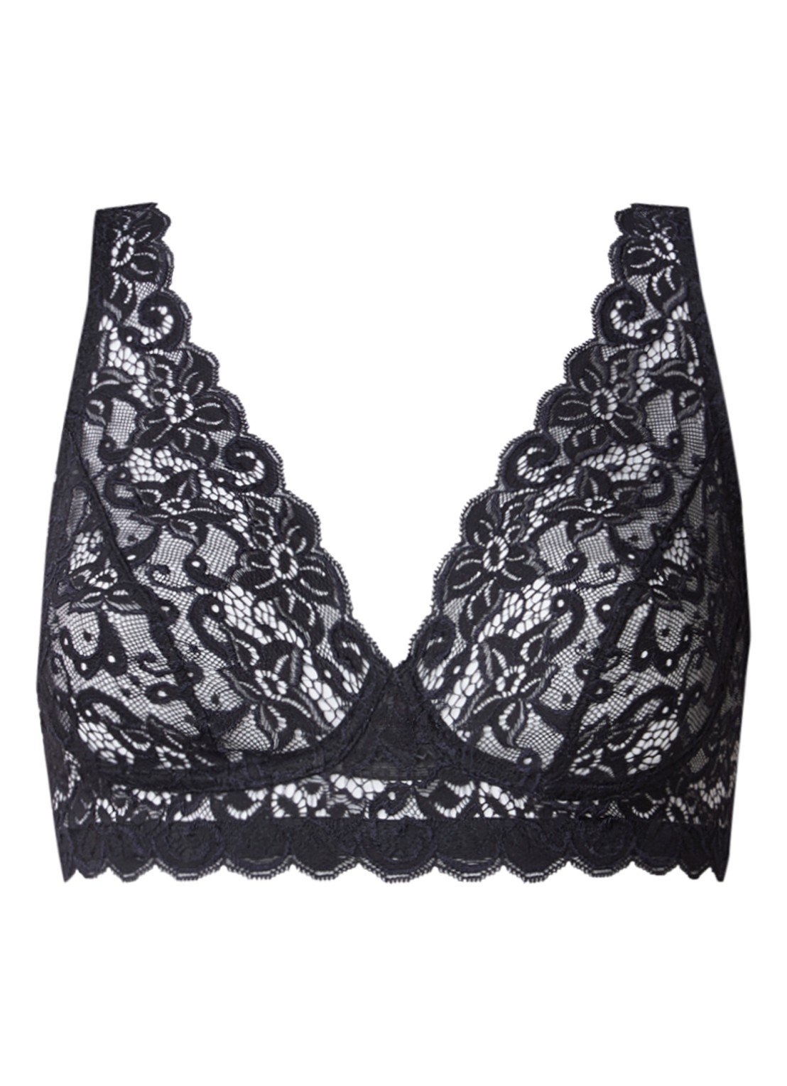 Hanro Moments bralette - voorkant zwart