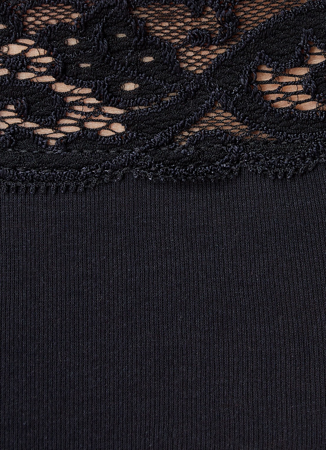 Hanro Moments slip met kant - detail 3 zwart