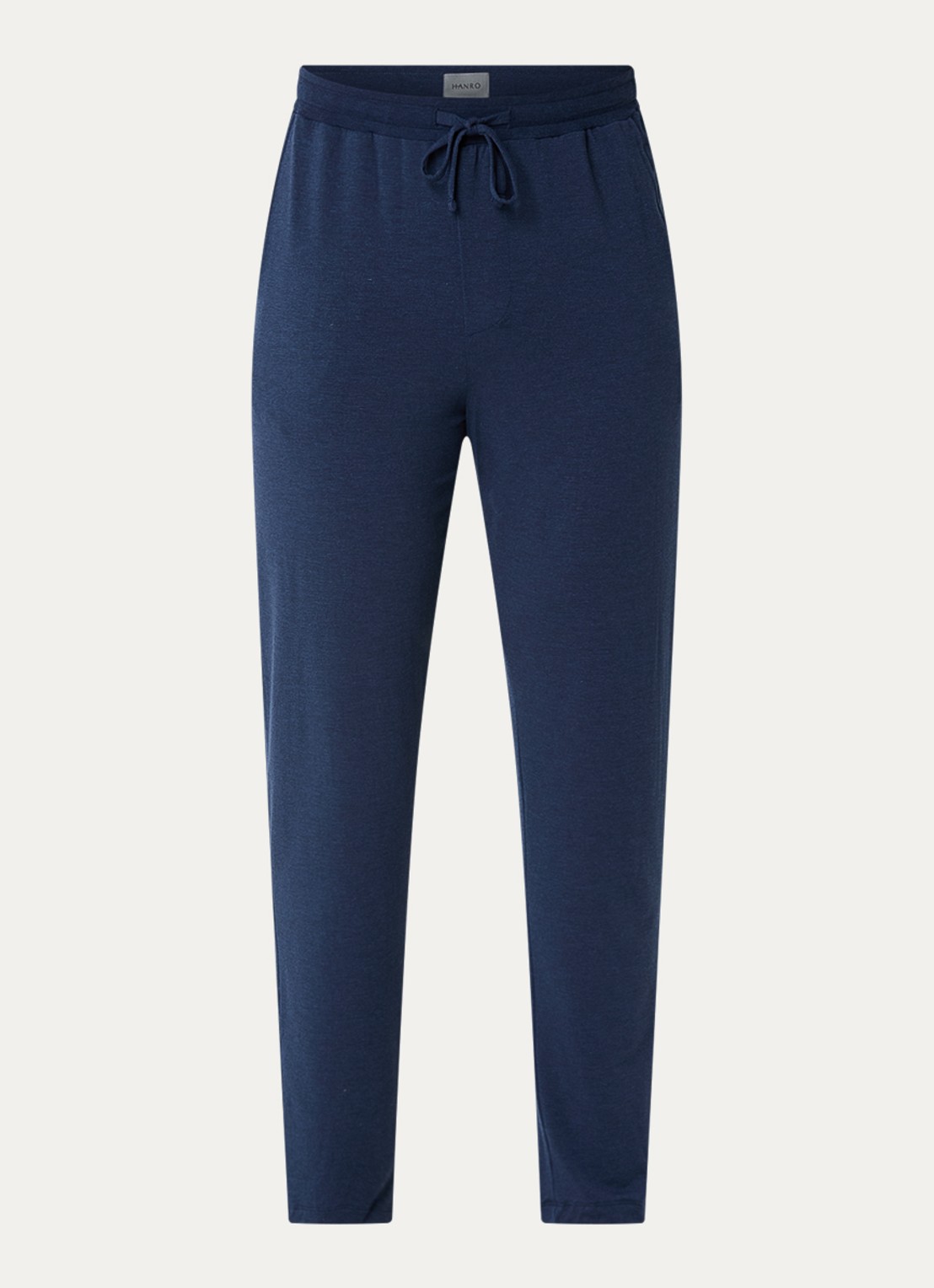 Hanro Pyjamabroek met steekzakken - voorkant donkerblauw