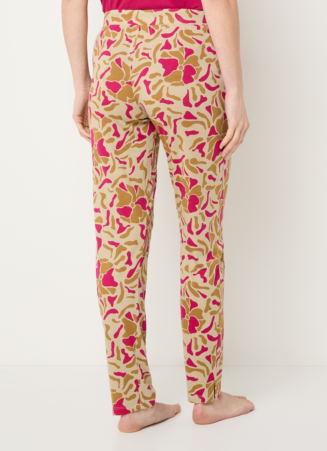 Hanro Pyjamabroek met trekkoord - achterkant 6 donkerbeige