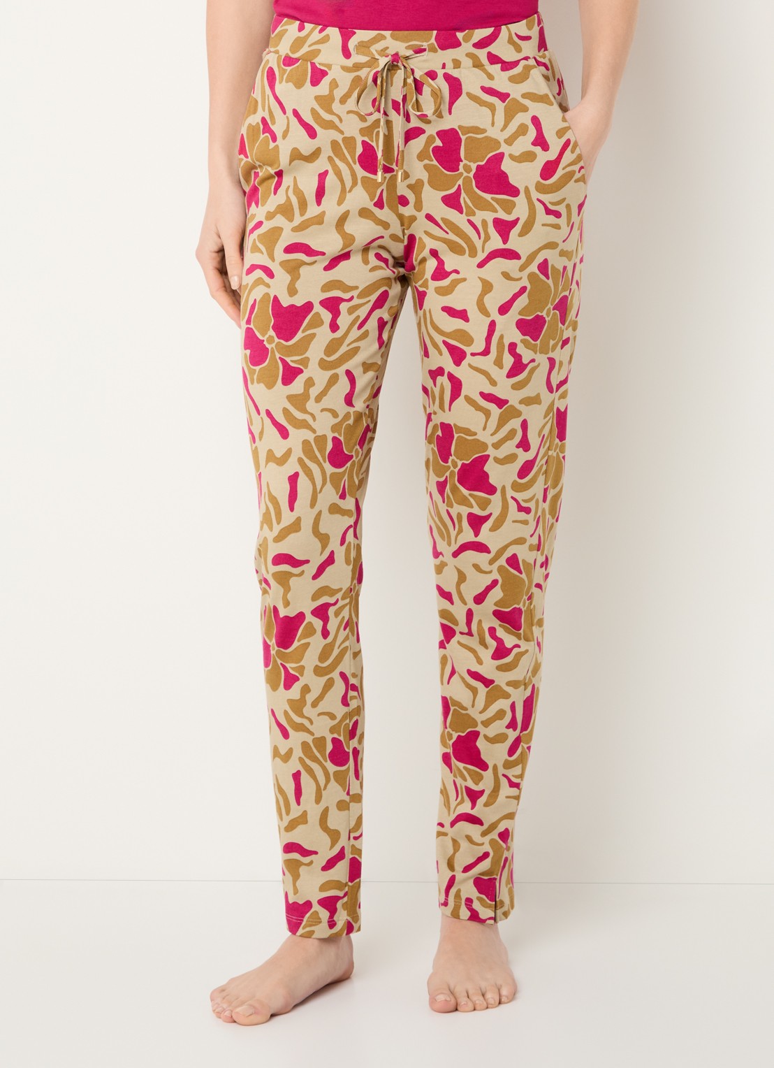 Hanro Pyjamabroek met trekkoord - detail 4 donkerbeige