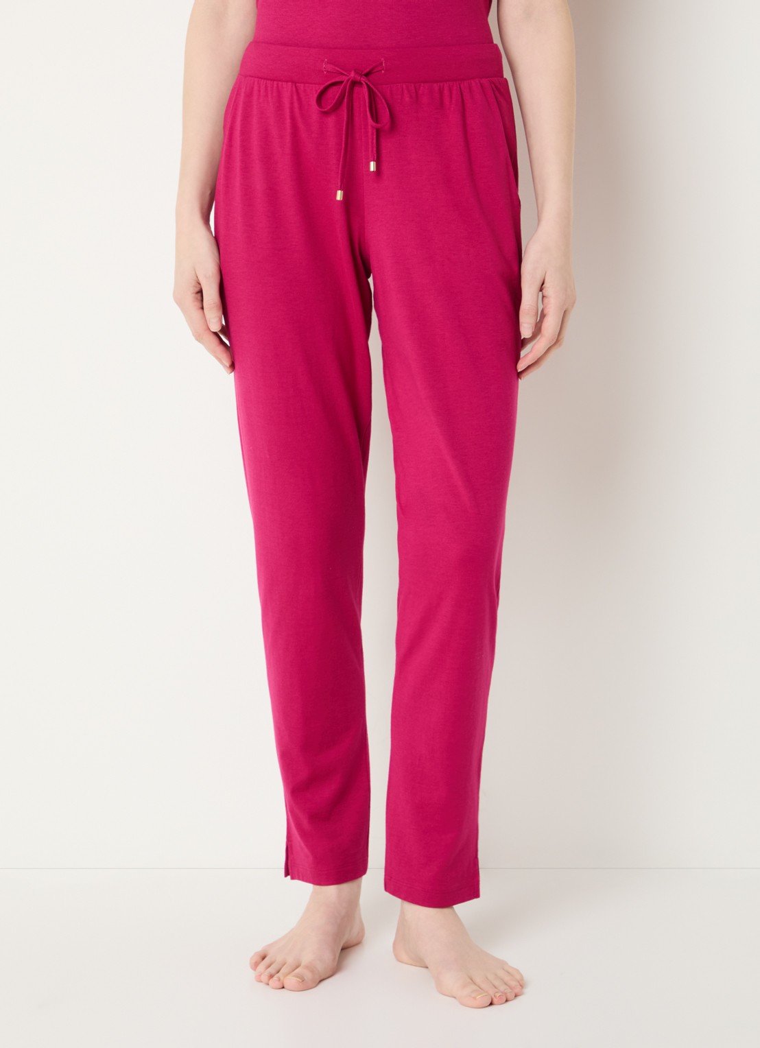 Hanro Pyjamabroek met trekkoord - detail 5 donkerbeige