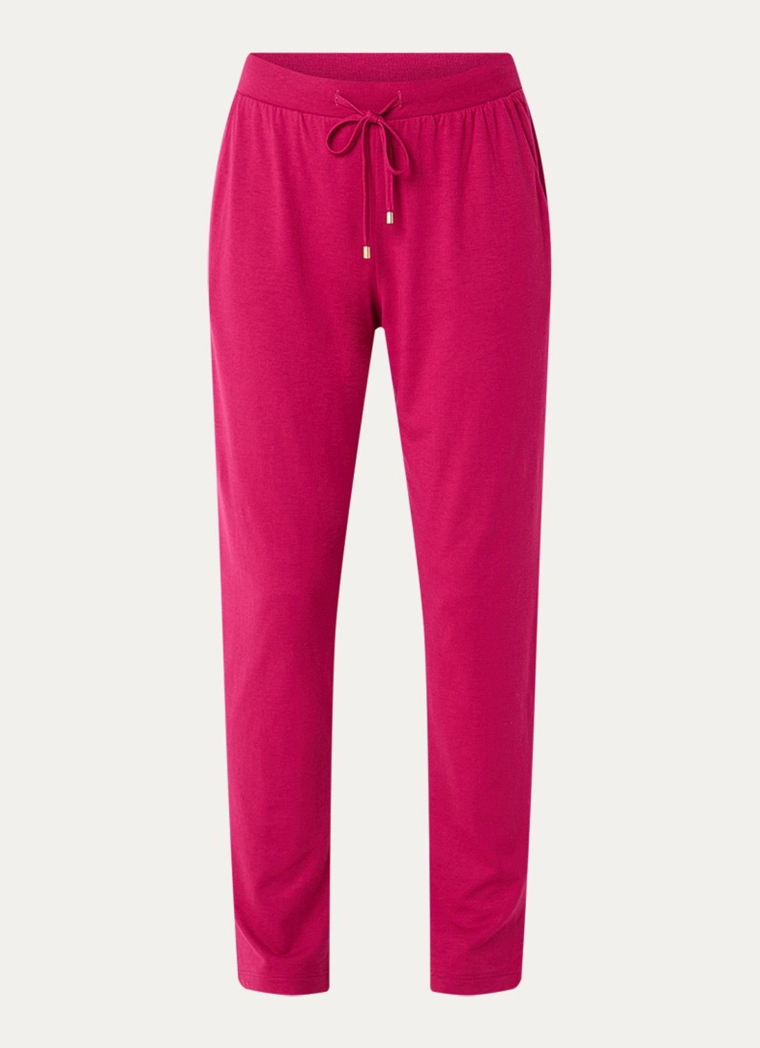 Hanro Pyjamabroek met trekkoord - voorkant 3 donkerbeige