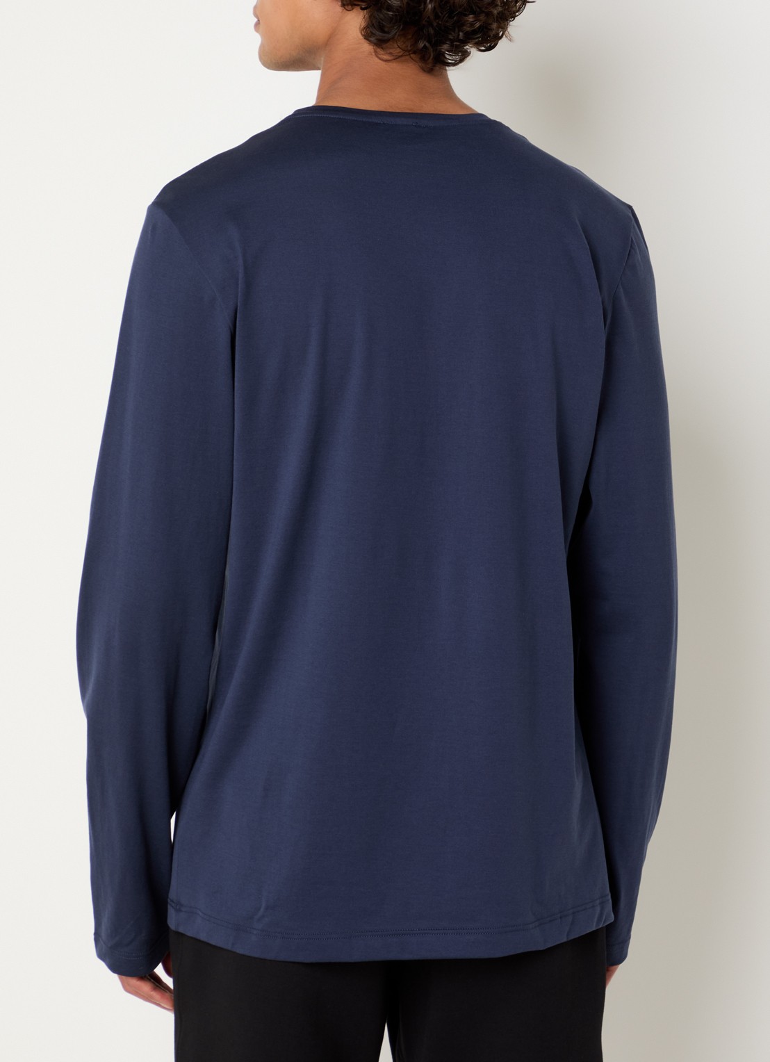 Hanro Pyjamatop met logo - achterkant 3 donkerblauw