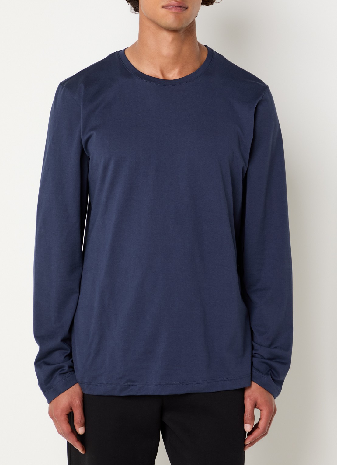 Hanro Pyjamatop met logo - detail 4 donkerblauw