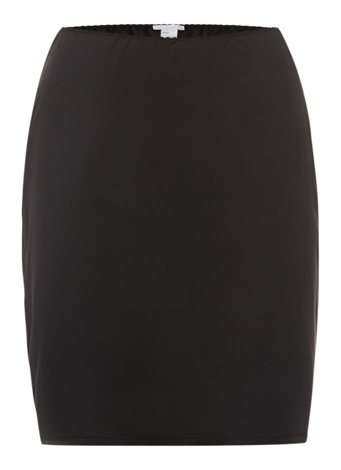 Hanro Satin Deluxe onderrok - voorkant 3 zwart