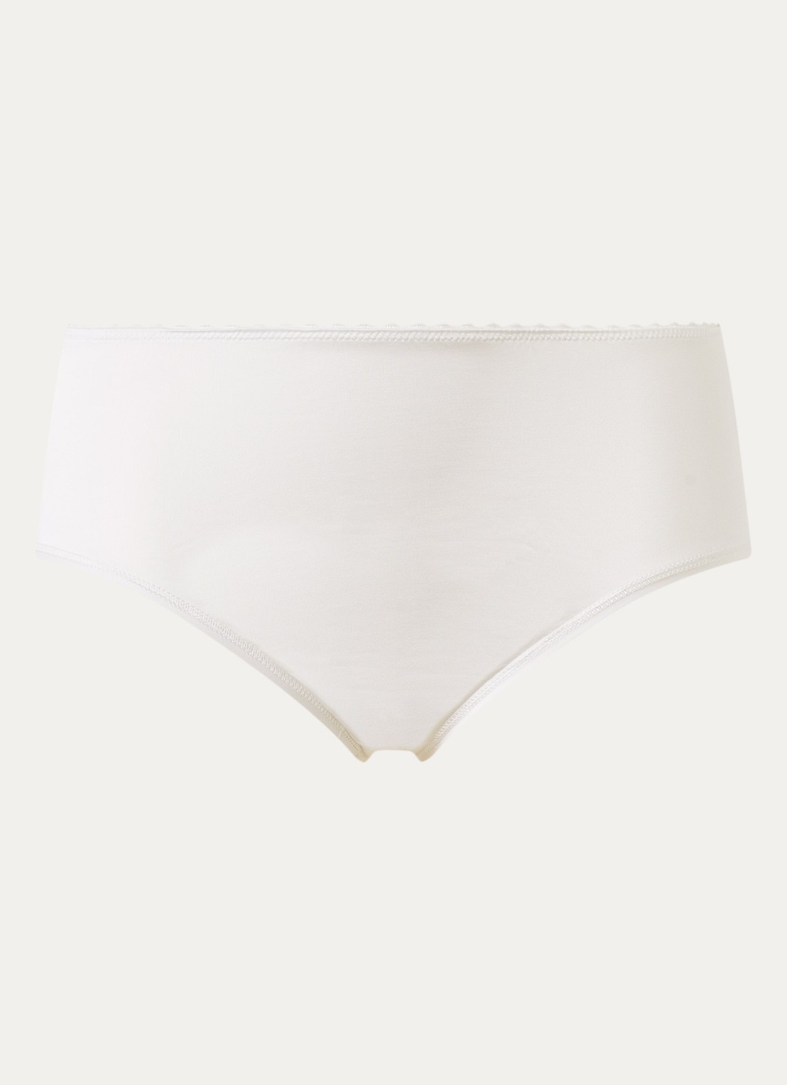 Hanro Satin Deluxe slip - voorkant 2 gebroken wit