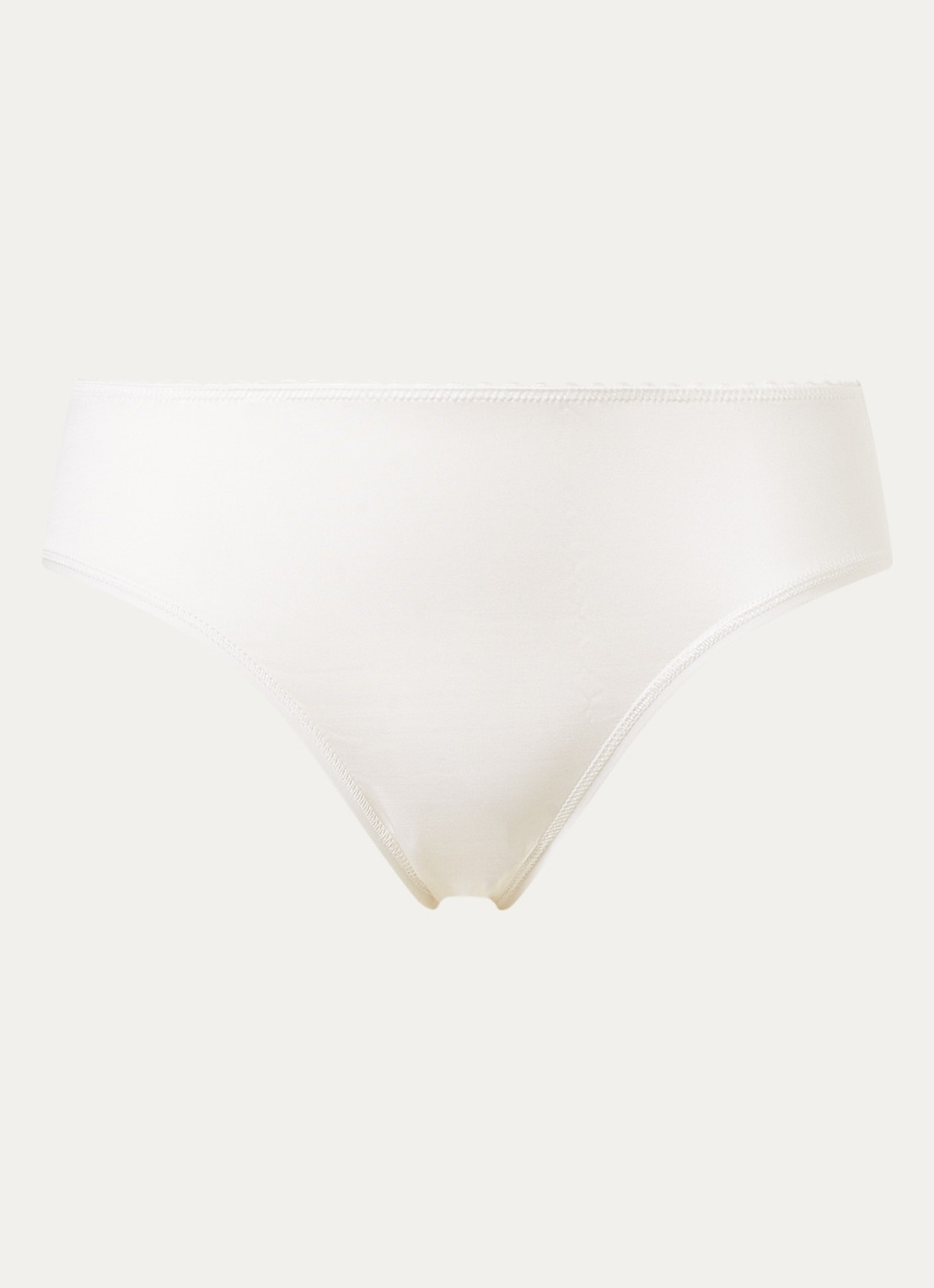 Hanro Satin Deluxe slip - voorkant 4 gebroken wit
