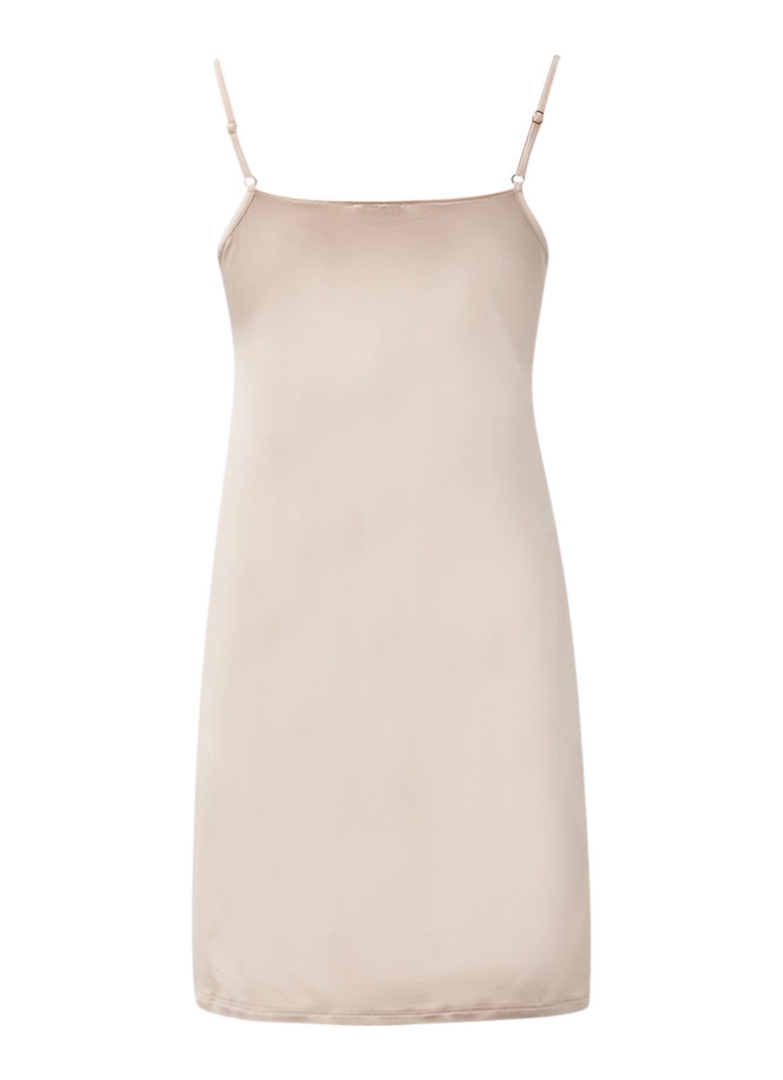 Hanro Satin Deluxe slipdress - achterkant beige