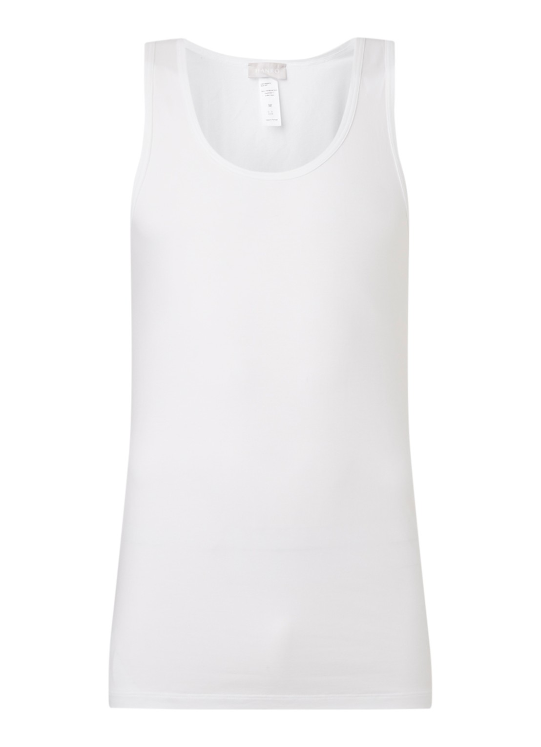 Hanro Singlet van katoen - voorkant 2 wit