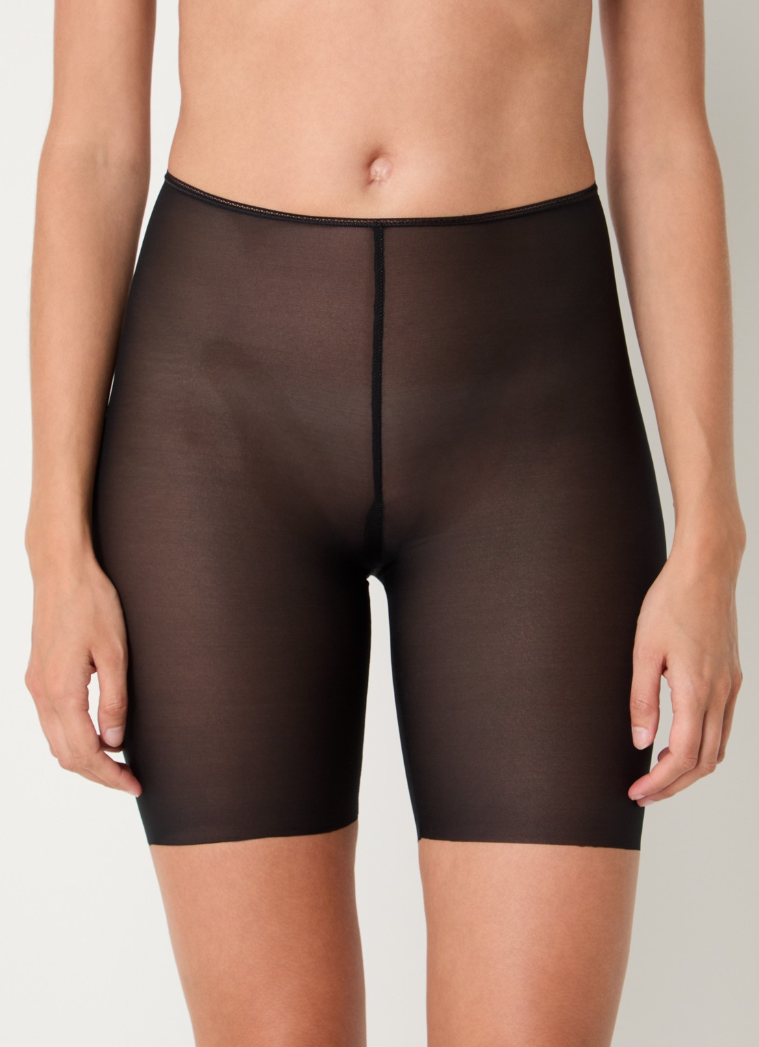 Hanro Smooth Illusion short van tule - detail 2 zwart