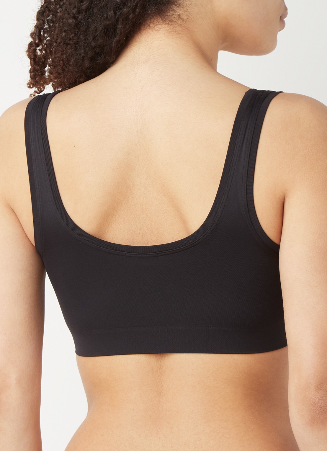 Hanro Touch Feeling bralette zonder vulling - achterkant 2 zwart