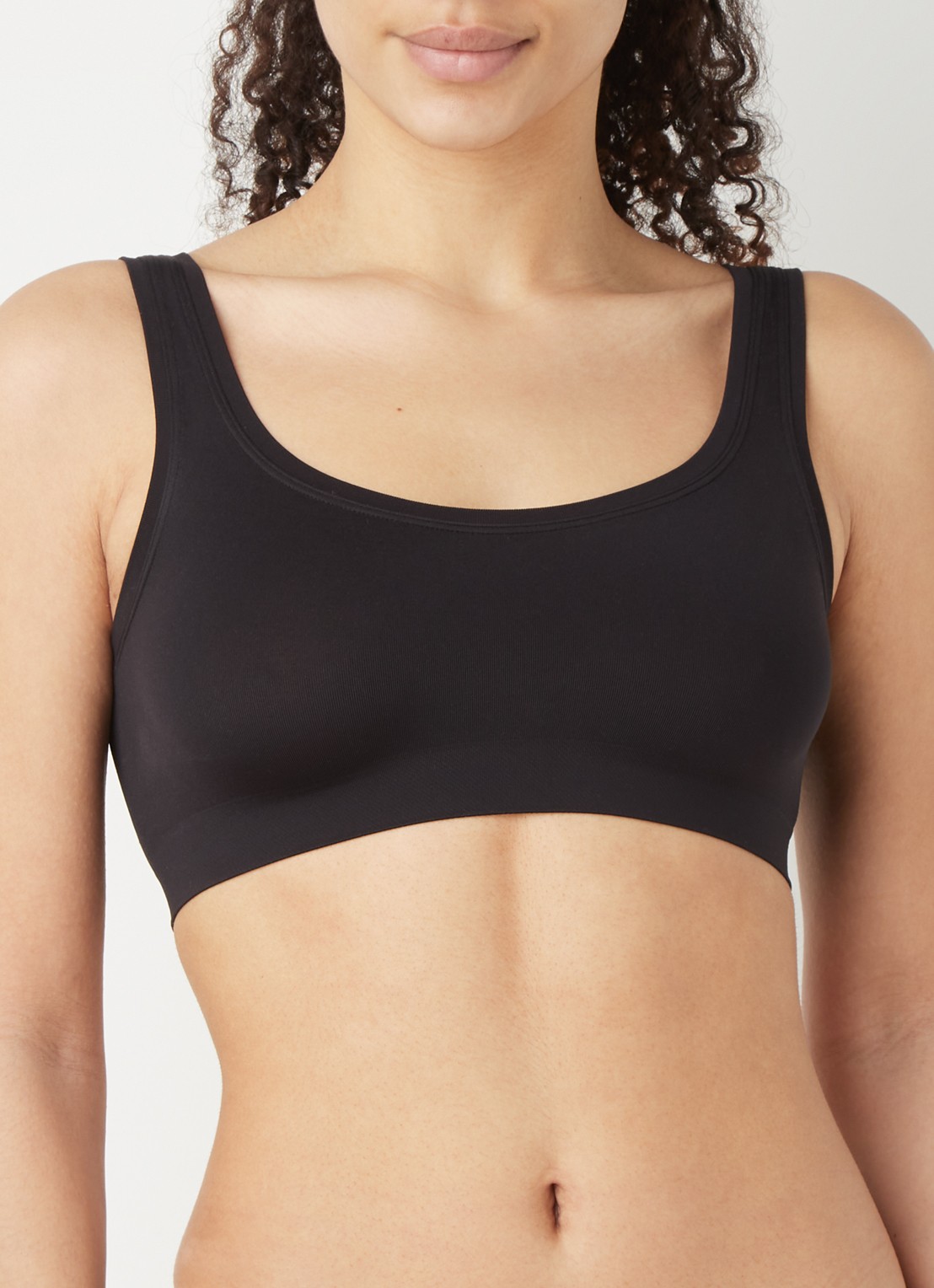 Hanro Touch Feeling bralette zonder vulling - voorkant 4 zwart
