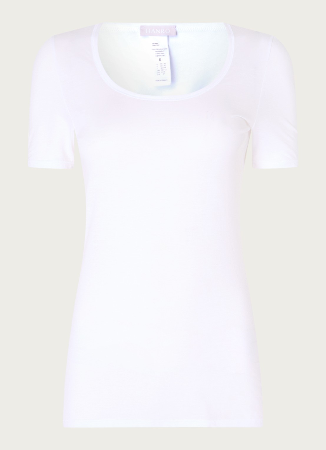 Hanro Ultralight T-shirt met ronde hals - voorkant wit