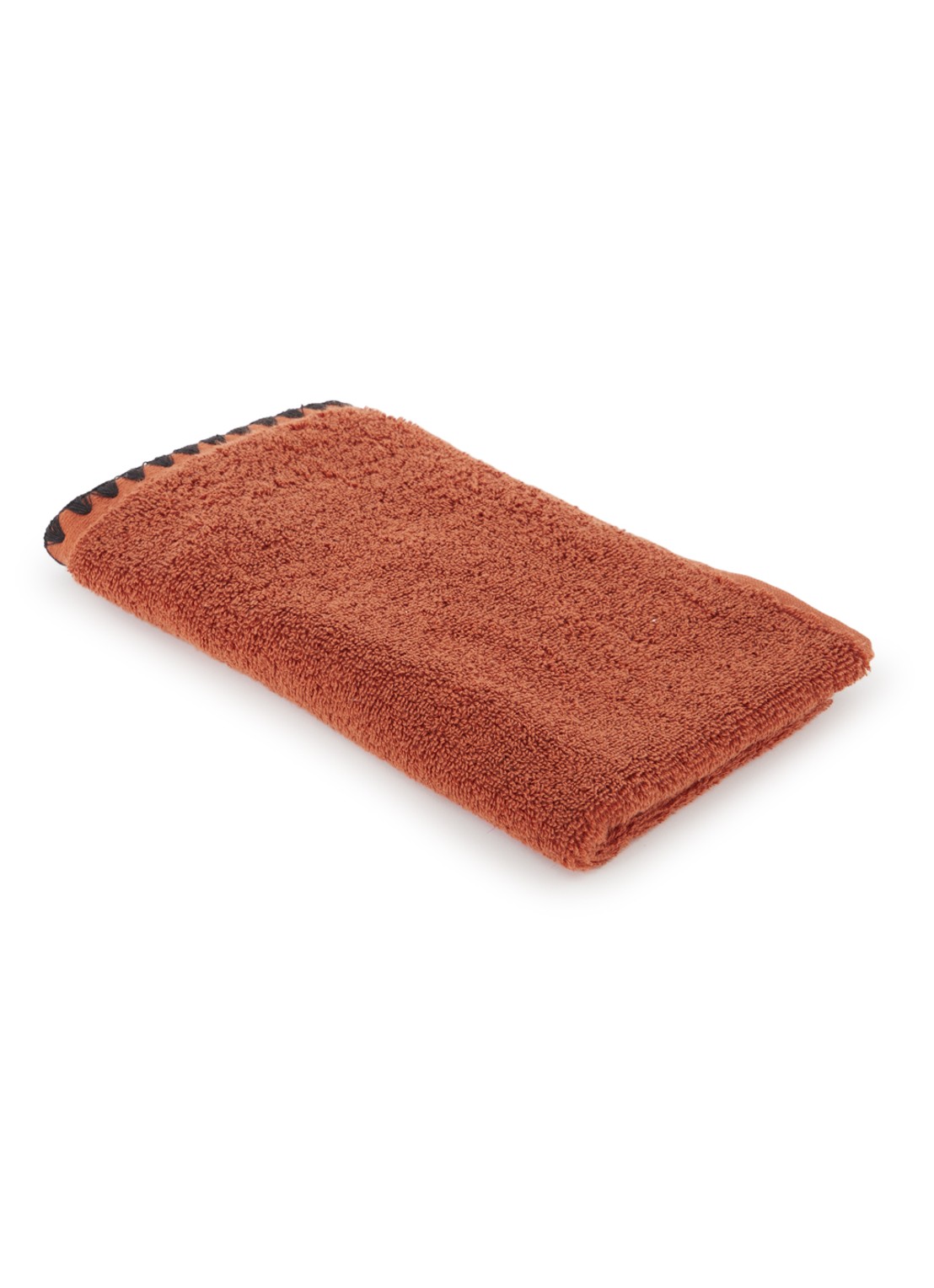 Haomy Issey gastendoek 30 x 50 cm - voorkant roestbruin