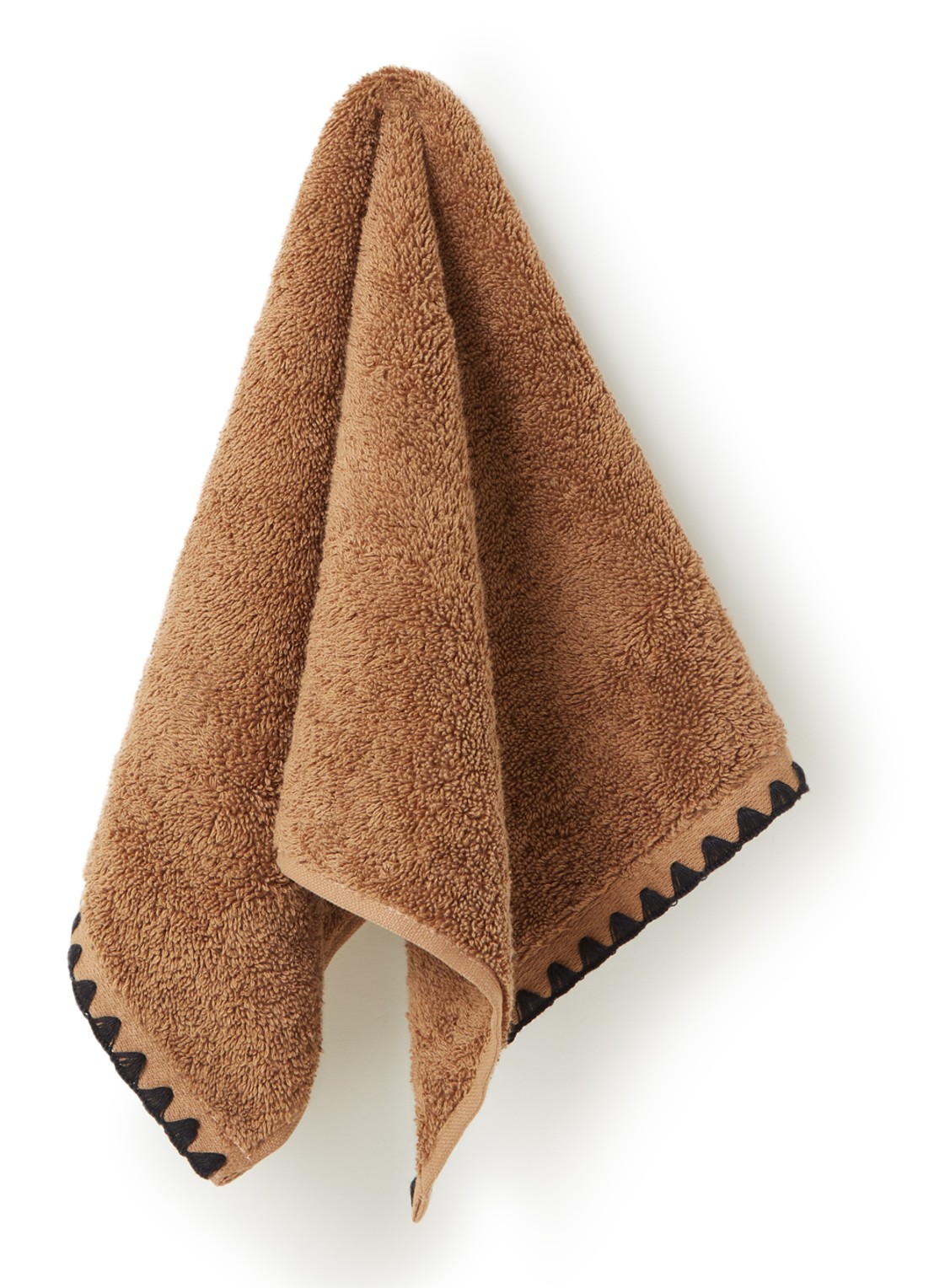 Haomy Issey keukendoek van katoen 30 x 50 cm - voorkant cognac