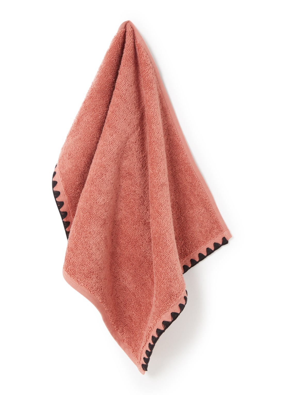 Haomy Issey keukendoek van katoen 30 x 50 cm - voorkant oranjerood