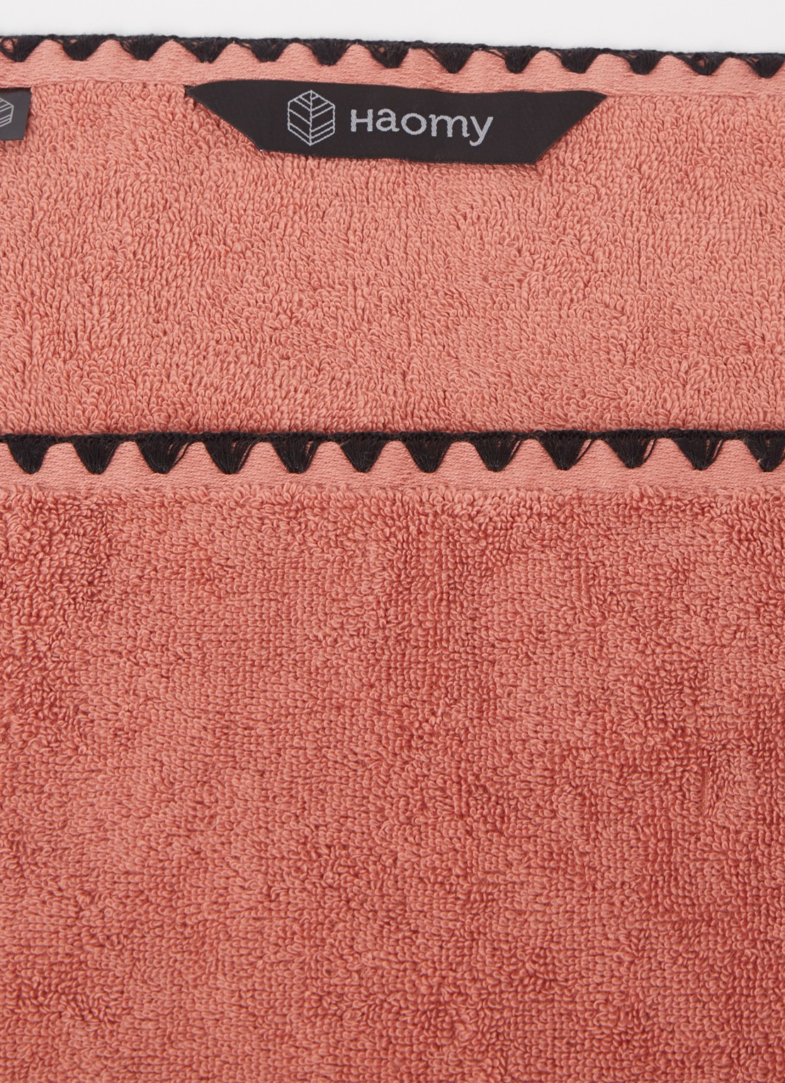 Haomy Issey keukendoek van katoen 30 x 50 cm - voorkant 2 oranjerood