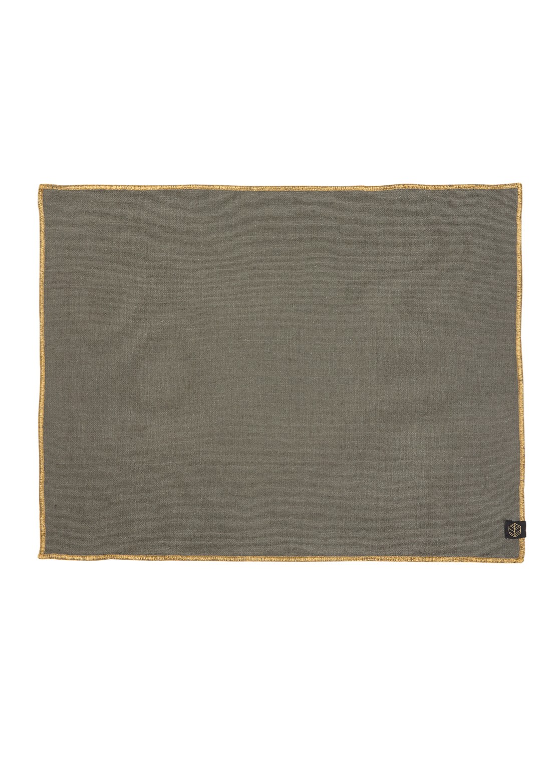 Haomy Verone placemat 35 x 45 cm  - voorkant olijfgroen